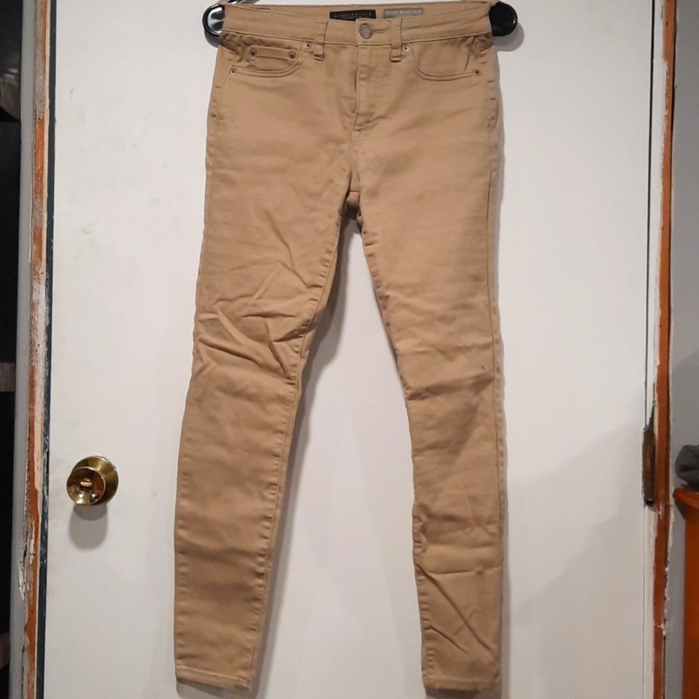 High Rise Khaki Jeggings